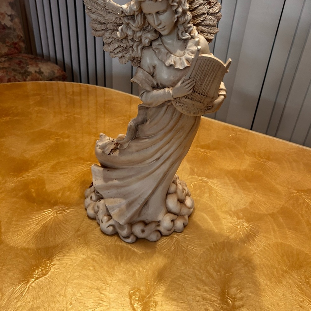 Elegant Beige Angel Sculpture
